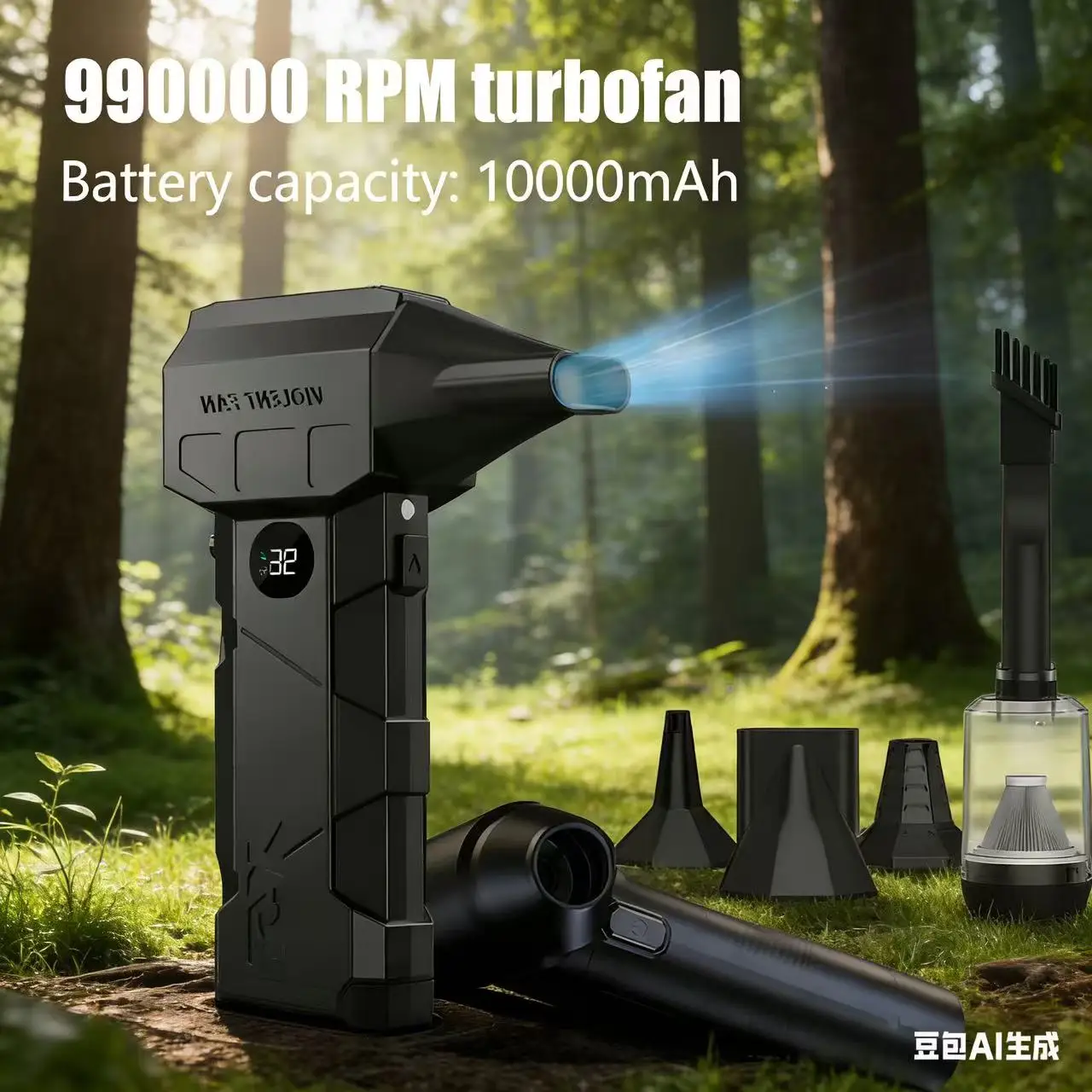 X5Pro Turbo Jet Blowe 990000RPM منفاخ هواء قوي محرك بدون فرشاة مروحة تربو سرعة الرياح 75 متر/الثانية 10000 مللي أمبير نسيم قوي #1