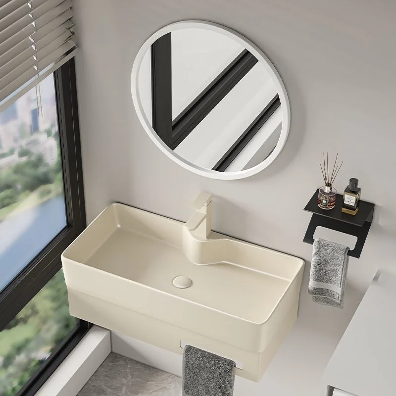 Wall-mounted washbasin Stainless steel bracket Small apartment bathroom Balcony Household washbasin