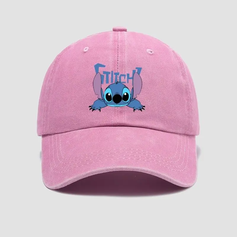 New Disney Stitch Casual Hat Kawaii Anime Figures Baseball Caps Breathable Snapback Sun Hats Adjustable Peaked Cap Unisex Gifts