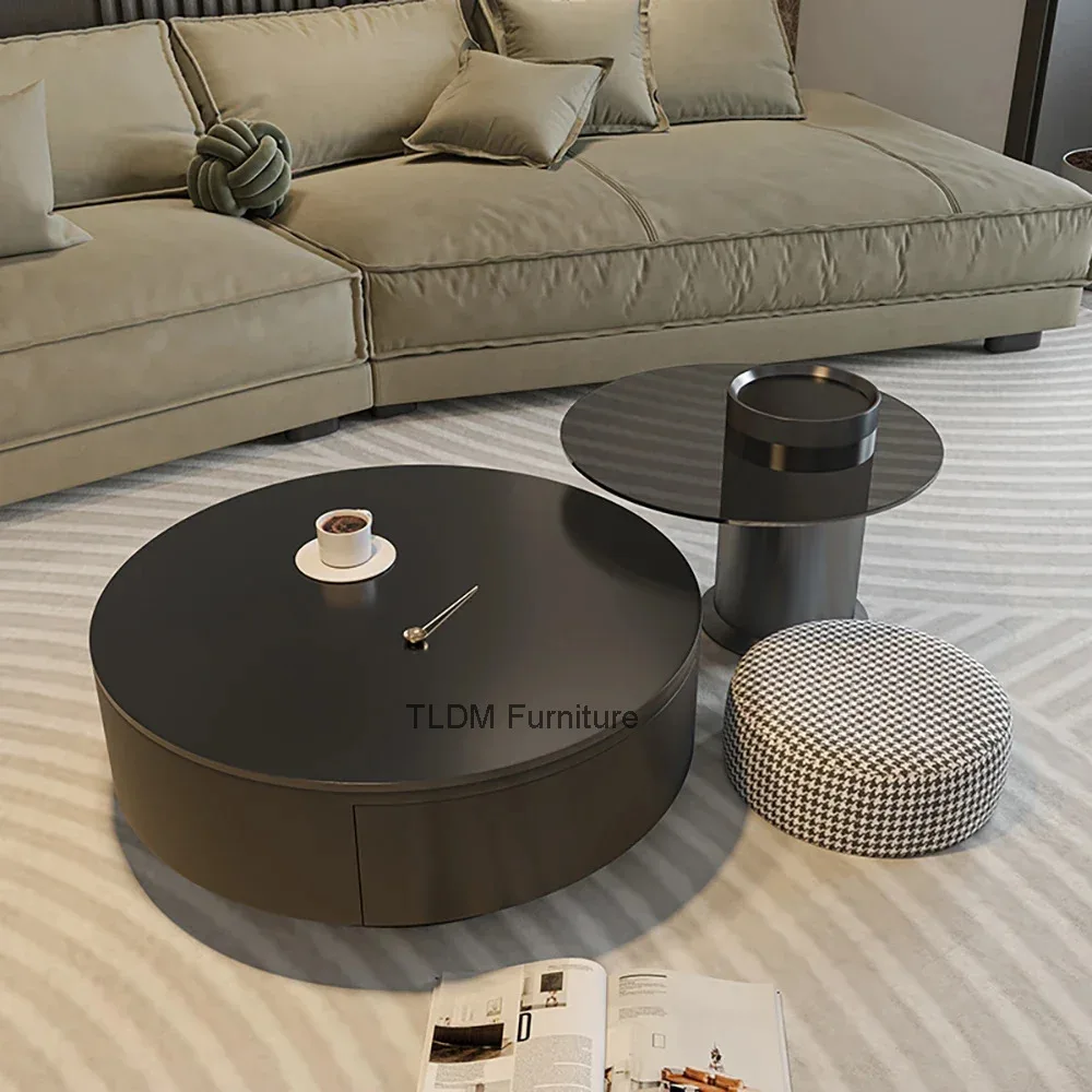 

Modern Premium Coffee Table Nordic Luxury Drawers Storage Coffee Table Beauty Organizer Table Basse De Salon Home Furniture
