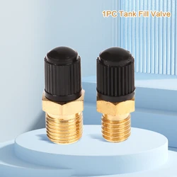 1PC DIY Accessories Air Compressor Tank Fill Valve Hexagonal Brass Tank Fill Valve M8/M10 Threaded Valve Core