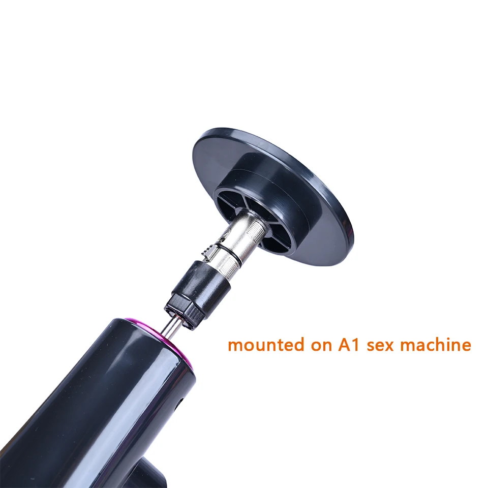 ROUGH BEAST 3.85\'\' Black Suction Cup Adapter for Sex Machine with 3XLR Connector,Dildo Holder Love Machine Attachment,