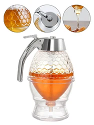 Honey Syrup Press Dispenser Juice Syrup Holder Squeeze Bottle for Food Oil Portable Storage Pot Home Kitchen Storage Supplies