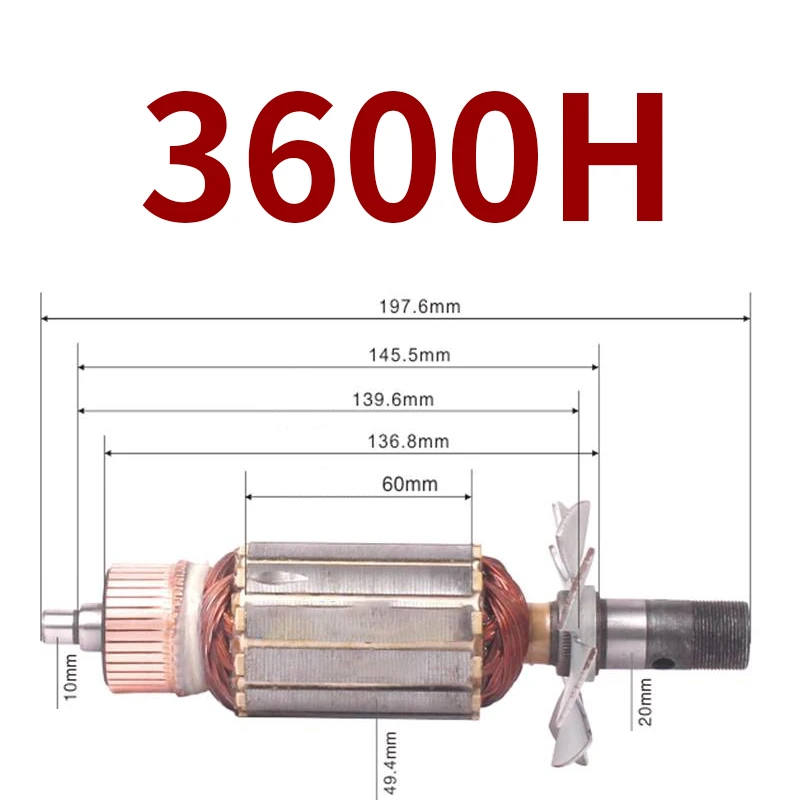 

Engraving Machine Armature Parts for Makita 3600H Engraving Machine Daero Machine Armature Rotor Anchor Stator Coil Replacement