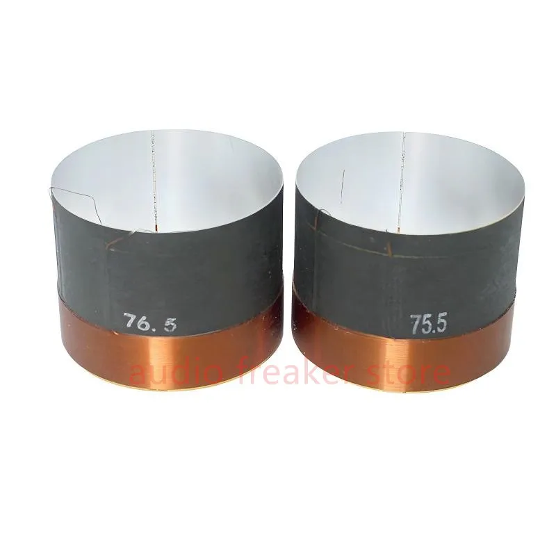 1PC Speaker Woofer Voice Coil 75.5 / 76.5mm Diameter 4 Ohm Bass Speaker Repair Part With Copper Wire Aluminium Bobbin