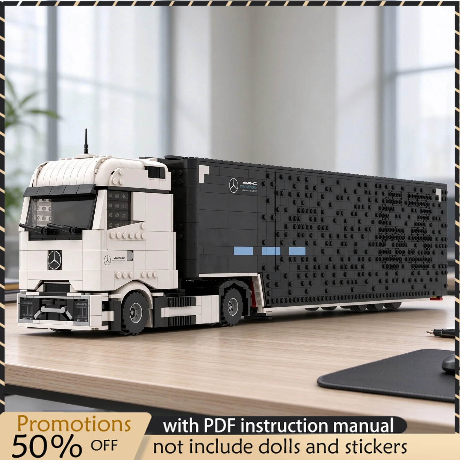 4107PCS MOC Premium Racing Large Transporter Vehicle Model Building Blocks DIY Assembly Toy Adult Collector Collection Desktop