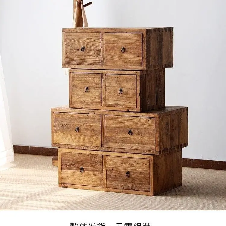 window small kang table outdoor coffee table custom solid wood sun-proof waterproof retro storage bay window cabinet