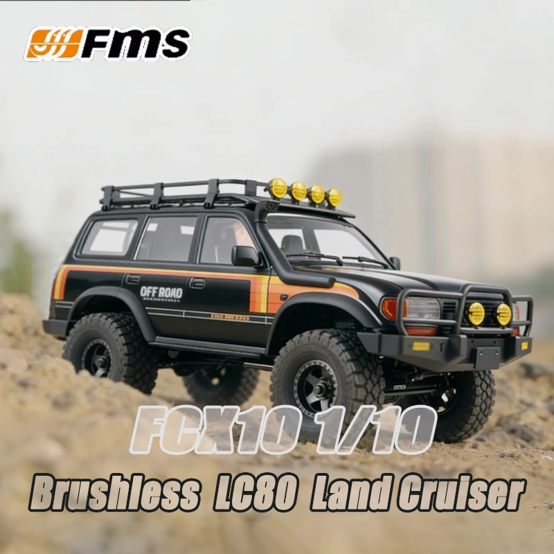 

Радиоуправляемый внедорожник FMS 1/10 FCX10 LC80 Land Cruiser Black Brushless RC Rock Crawler 2026 года, 20 км/ч, с металлическим сервоприводом, подарок для мальчиков