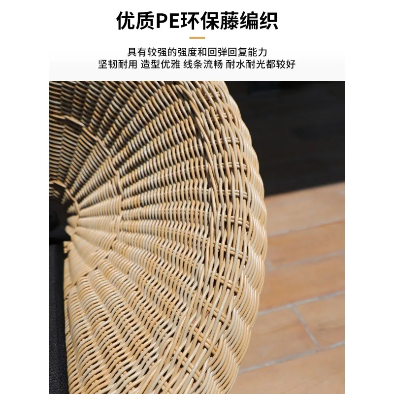 Outdoor-Sofa, Rattan stuhl, Rattan gewebter Sonnenschutz und wasserdichte Kombination, Rattan-Kunst möbel