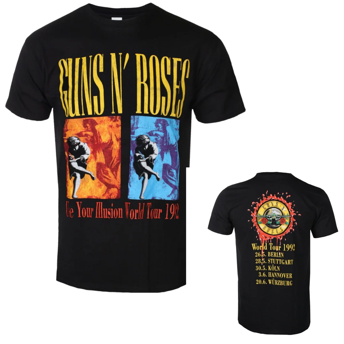 Top Guns N' Roses Graphic Cotton Band T-shirt Unisex Summer Short Sleeve Fashion Brand Tee Luxury Casual Vintage Tees