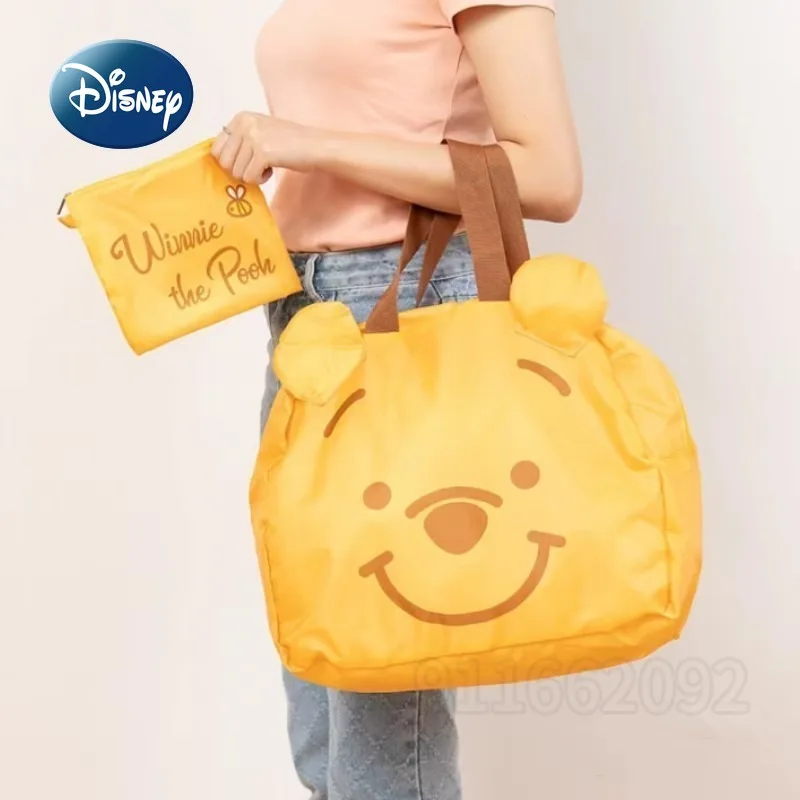 Disney Winnie The Pooh New Women's Handbag Luxury Brand 3D Travel Handbag Cartoon Storage Bag Large Capacity Multifunctional