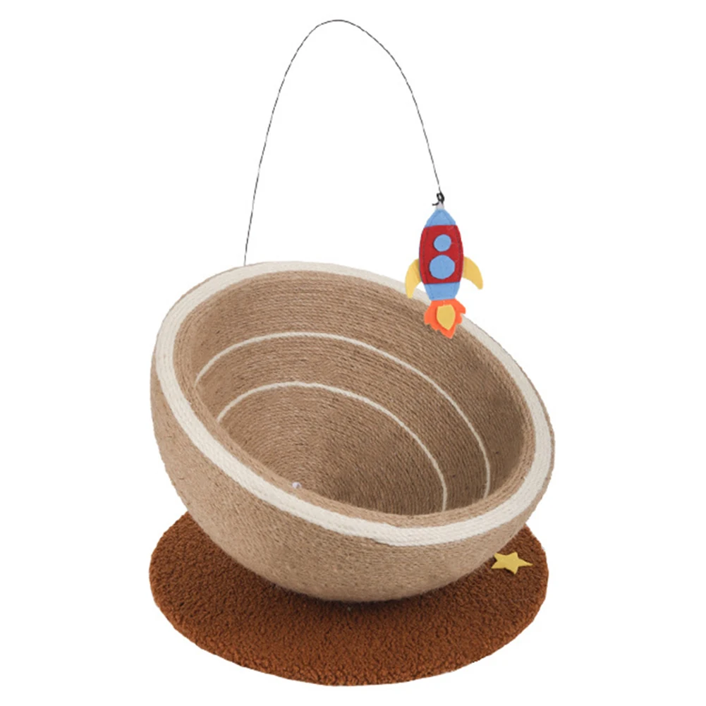 2-in-1 Sisal Scratching Nest Oval Scratching multi-functional cat leisure bed Cats Grinding Claw  Scratch Pad Bowl Pets Toys