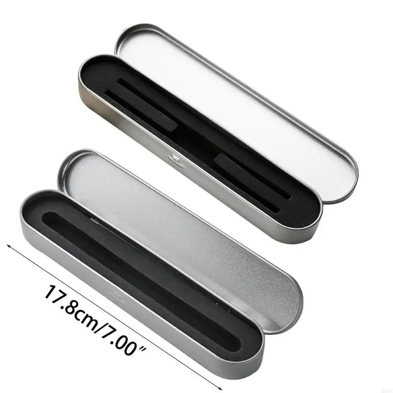 w89cブリキ型文房具ボックスメタルコンテナ噴水ペンケース空の缶コンテナ水彩ペンコンテナ金属鉛筆ボックス