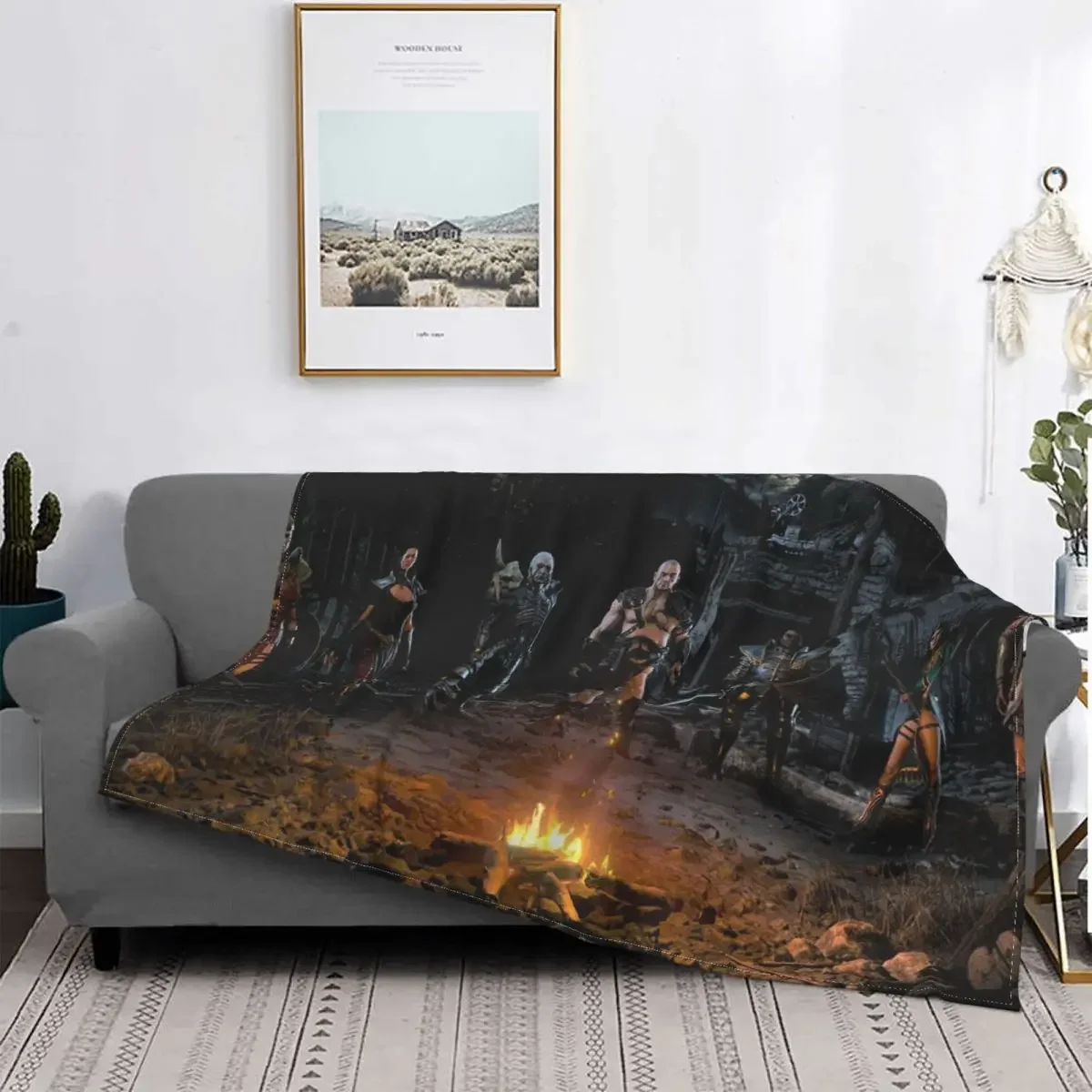 Diablo II Holy Swordsmen Action Game Blanket Flannel Spring Autumn Characters Warm Throws For Winter Bedding