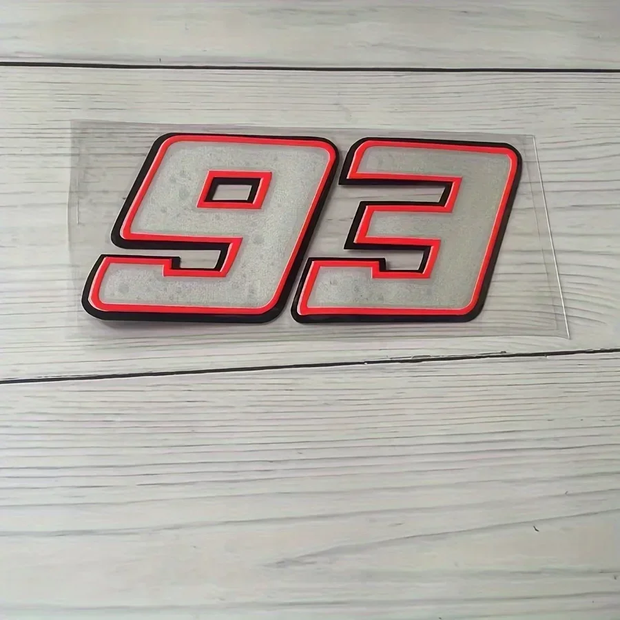 Adesivo per auto con numero di corse "93", decalcomania per auto a tema MotoGP per gli appassionati di auto/moto per decorare veicoli