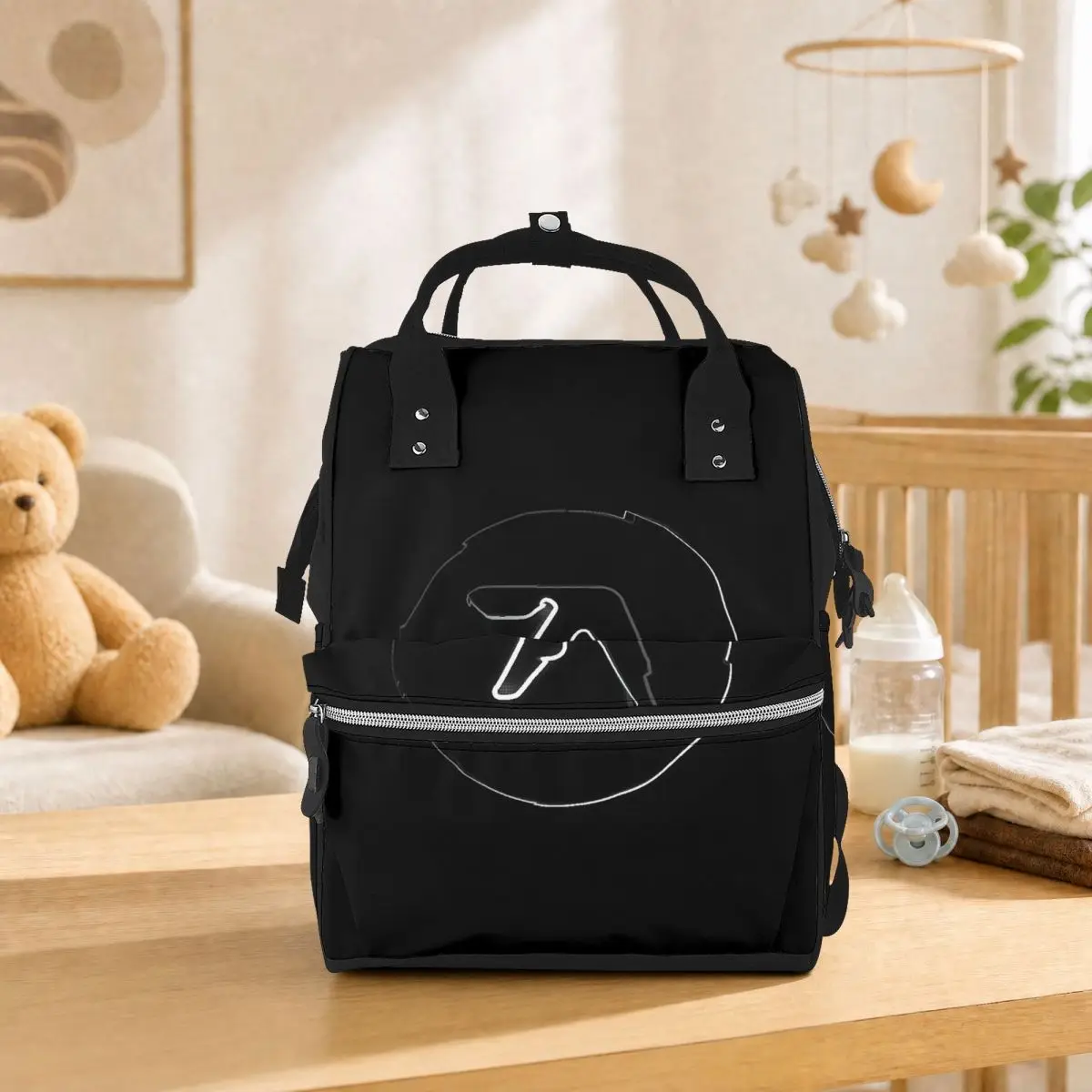 Aphex Twin Creative Y2K Logo Student Backpack School Bag Hiking Travel Daypack for Men Women Bookbag Shoulder Bags