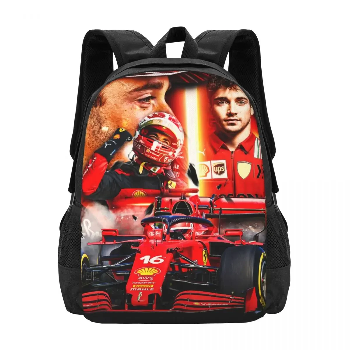 Charles Leclerc 16 Travel Laptop Backpack, Business College School Computer Bag Gift for Men & Women
