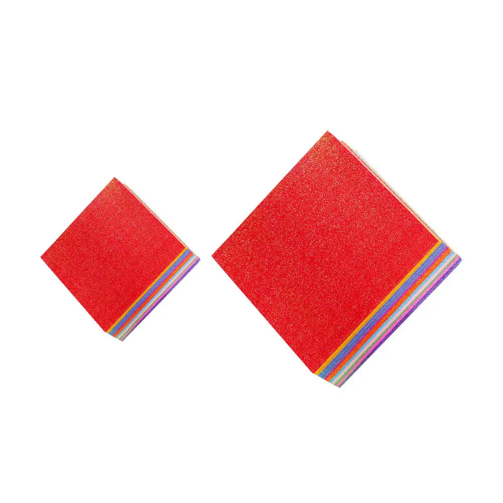 100Pcs Pearly Glitter Origami Paper Double Sided Square Folding Paper Cuttings 10Cm 20Cm Suitable for Kids Crafts Decoration