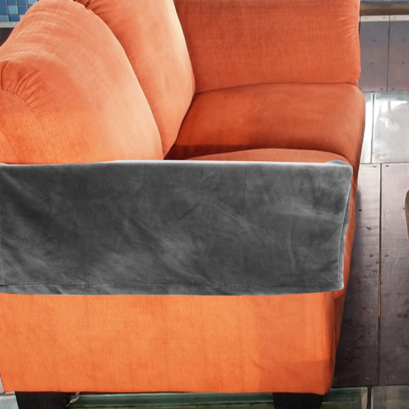 

2Pcs Stretch Elastic Sofa Armrest Covers Couch Protector Armchair Slipcovers Non-Skid Soft Home Elastic Armrest Covers