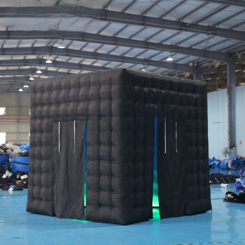 cube 3m(10ft) Inflatable  black&white tent, inflatable photo booth enclosure for party event promotion