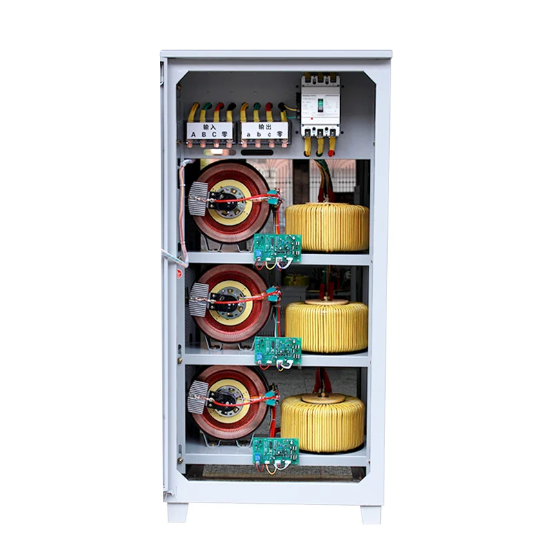 Regulador de Voltaje Automático Estático Trifásico de 60KVA, Estabilizador de Voltaje de 60KVA