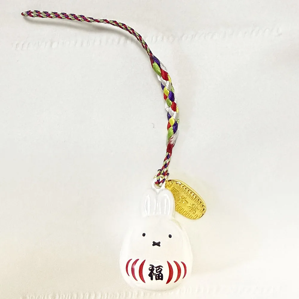 Neuer Kawaii Miffy Kleiner Glockenanhänger Cartoon-Kaninchen Japanischer Stil Geflochtenes Seil Schlüsselanhänger Taschenaccessoire Beste-Freundin-Geschenk Festival-Geschenk – Detail 5