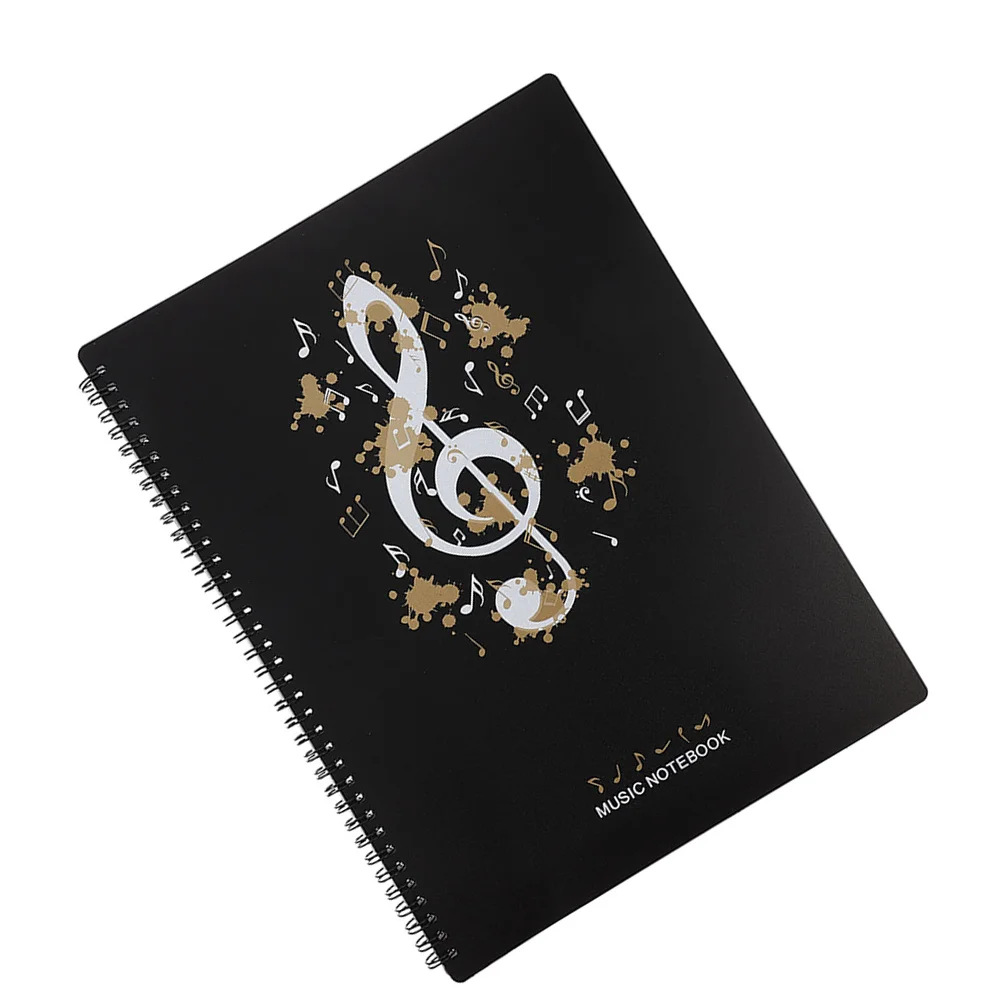 

40 Pages A4 Sheet Music Folder with Clear Plastic Sleeves Music Score Holder for Musicians Portable Document Organizer Stylish