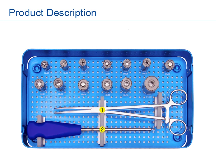 Meditech Popular Orthopeidc Surgical Instrument Expandable Titanium Cage Instrument Set 2200-15