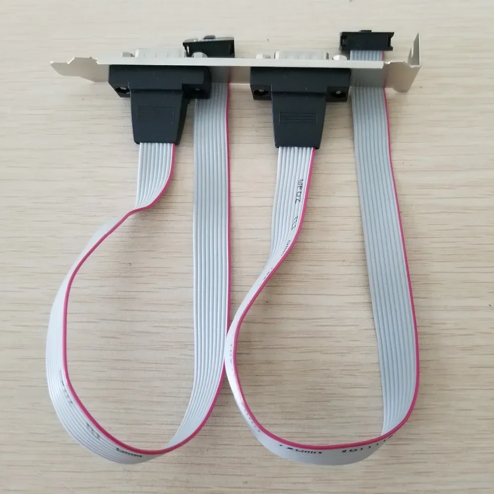 DB9 doble sirial RS232 Cable gabinete deflector soporte Cable COM puerto extensión 9 pines 26cm