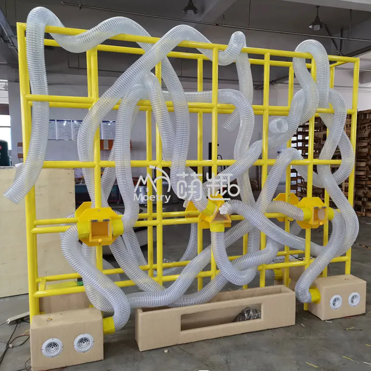 Moetry AIr Maze Scarf Shooter Children Science Museum Exhibits Air Tube Indoor Play Wall Game For Kids