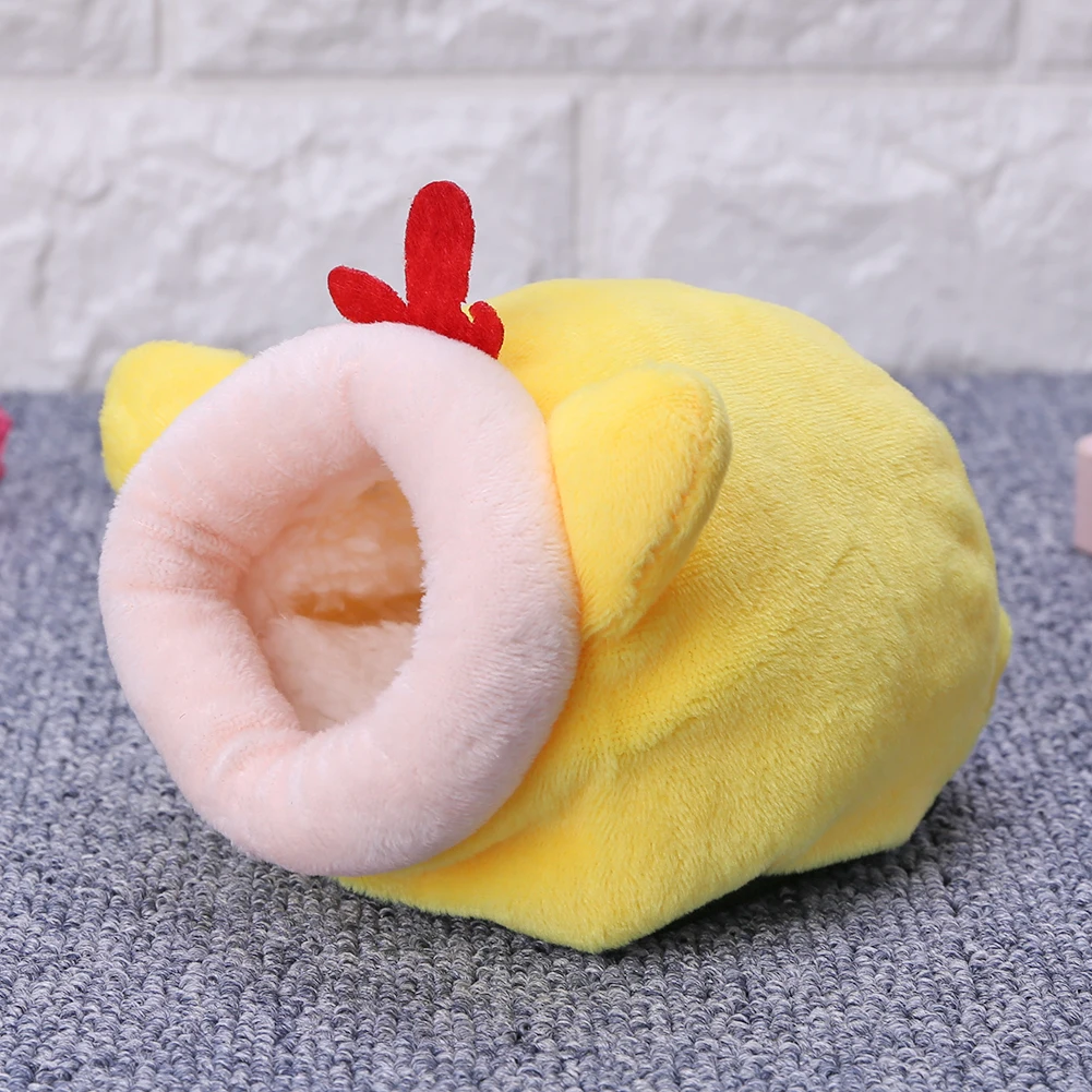 Cute Pet Sleeping House Plush Warm Hamster Puppy Kitten Bed Soft Nest Kennel Mat