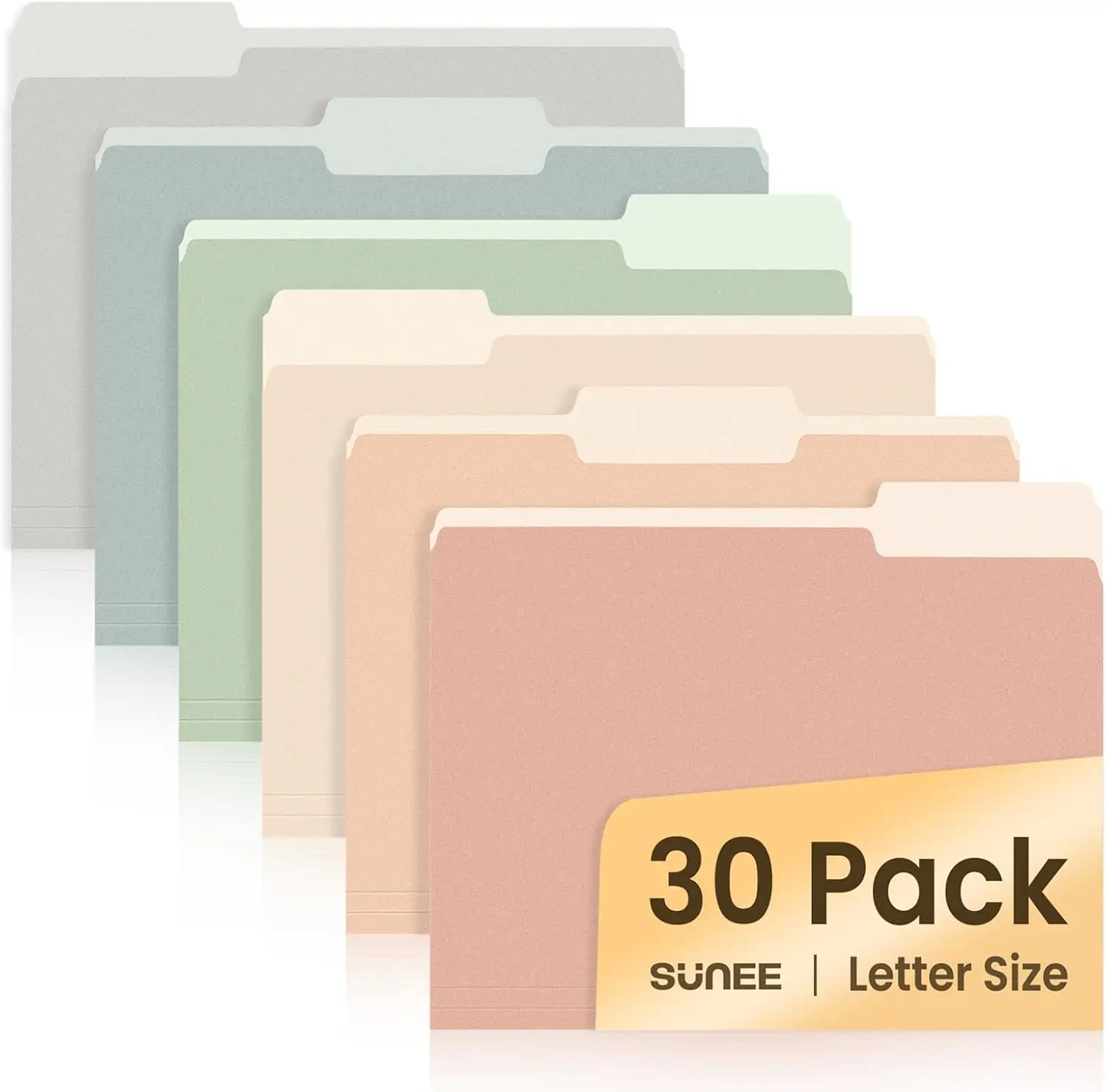 

30 Pack Colored File Folders, 8.5 x 11 Pastel Colors for Home Office School Documents