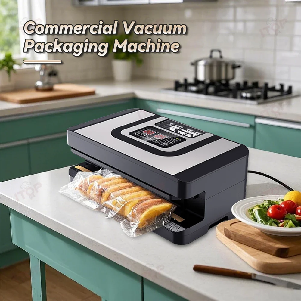 Commercial Vacuum Sealer 32cm 24-hour Continuous Work with Inflation Feature 90KPA Vacuum Packaging Machine