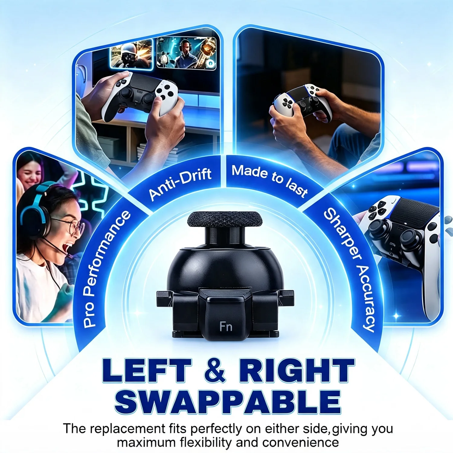 Besavior Adjustable-damping TMR Joystick Plug&Play Replacement Thumb Stick Module for PS5 Edge Controller Repair Accessories view 6