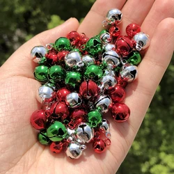 6 8 10mm DIY Copper Crafts Xmas New Year Ornament Gift Mix Colors Loose Beads Small Jingle Bells Christmas Decoration Gift