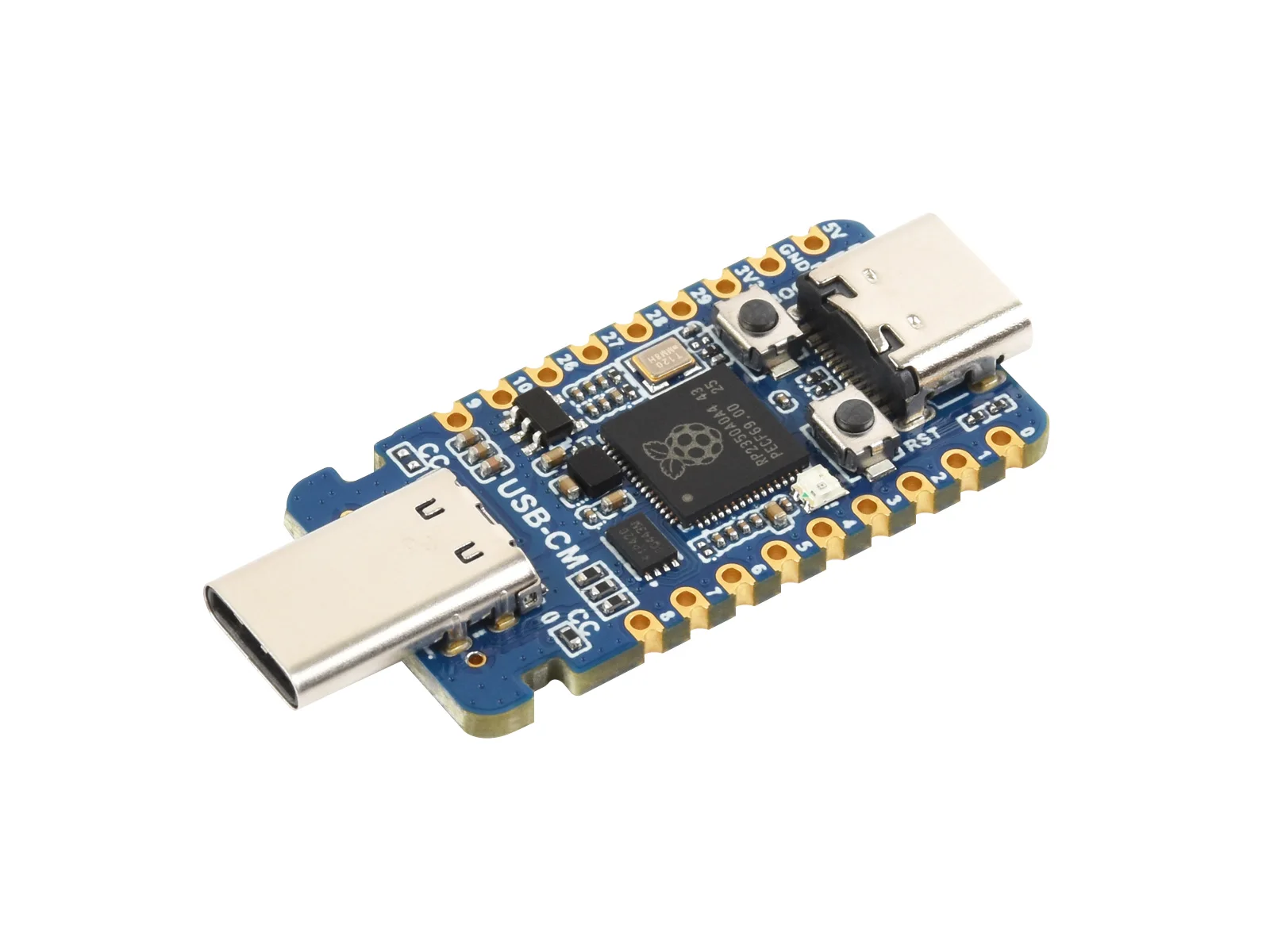 RP2350A‑Basis Microcontroller Dev Board with USB‑C Port, Dual‑Core & Dual‑Architecture Chip, Raspberry Pi RP2350 Core Dev Module