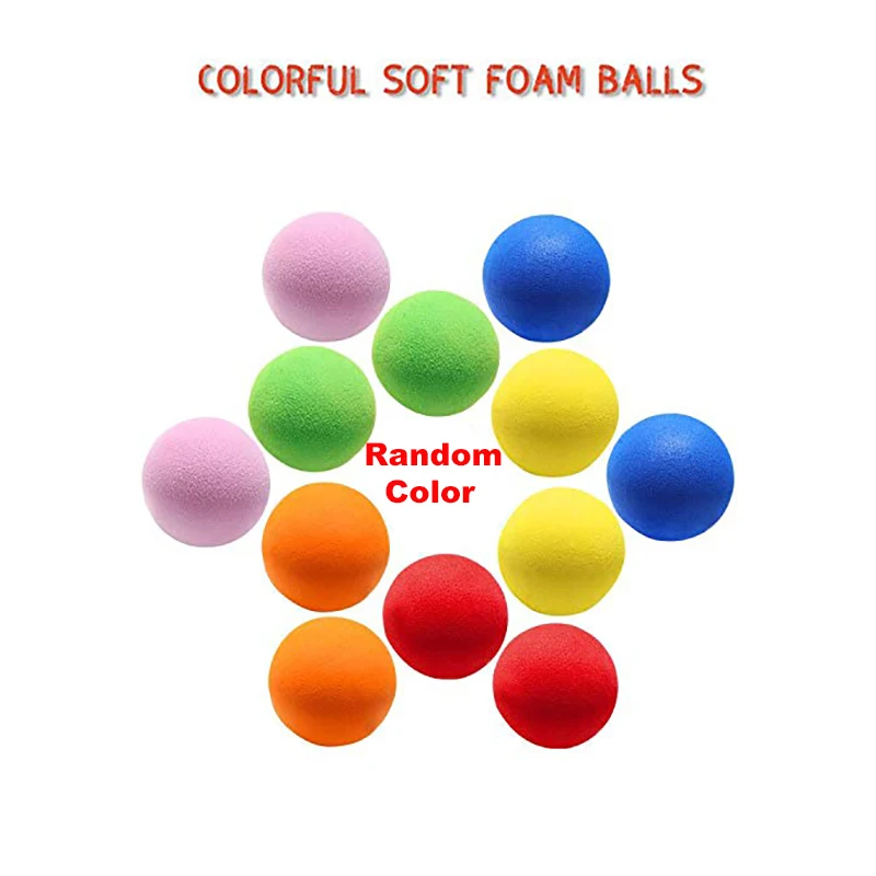 Soft Foam Balls for Air Toy Gun Lightweight Mini Play Ball for Safe Indoor Toys Fun Vibrant Assorted Colors Refill Pack Blasters