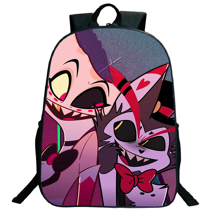 High Quality Cartoon Hazbin Print School Backpack Hotel Anime Laptop Knapsack Daily Book Bag Notebook Backpacks Funny Travel Bag