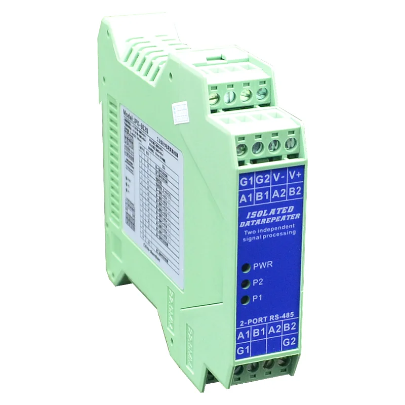 

Dual rs485 signal amplifier repeater with opto-isolation extension module