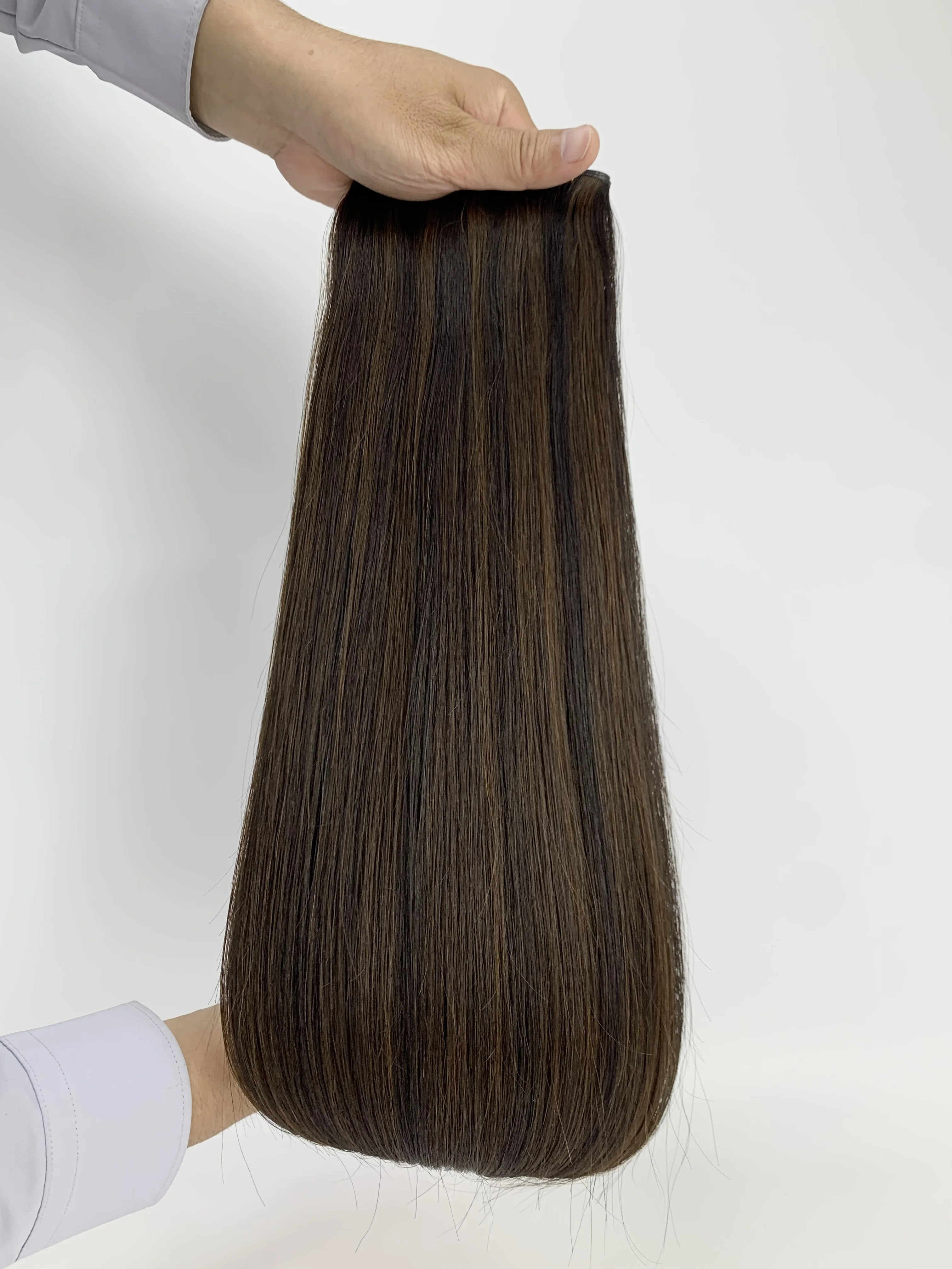 Premium 100% Echt Haar Weft Maagdelijk Haar Geen Korte Haartjes Dubbel Getrokken Netjes Afgesloten Eindjes Voor Insteek Haar Extensions & Bundels