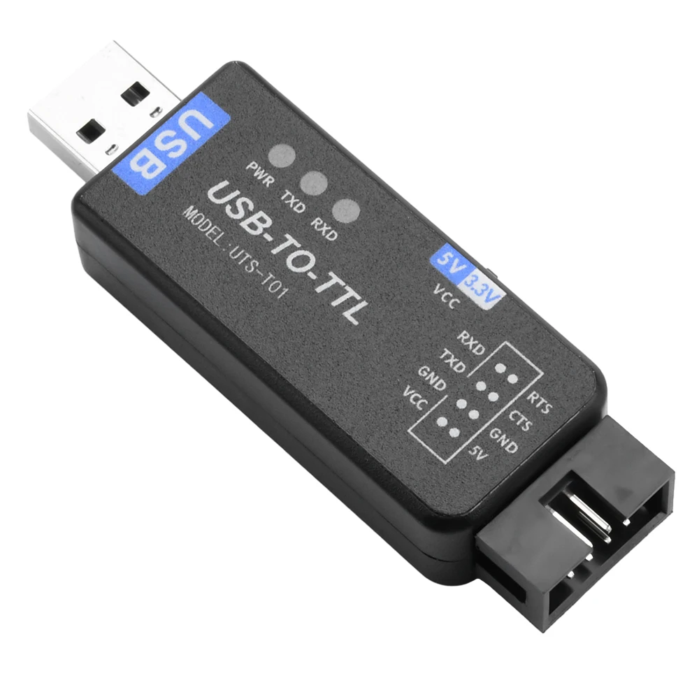 USB-T01 Debugging And Downloading Module USB to TTL Serial Converter Support Chip CH343G With ESD And I0 Protection Diodes