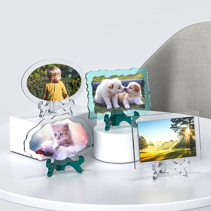 Photo Frame Epoxy Resin Mold with Display Stand Mold Rectangle Oval Irregular Shape Picture Frame Silicone Mold Decor