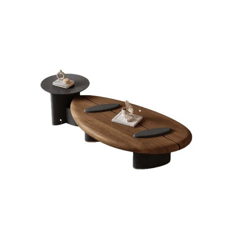 

Medieval style living roomcombination special-shaped creative small apartment simple light luxury designer high-end coffee table