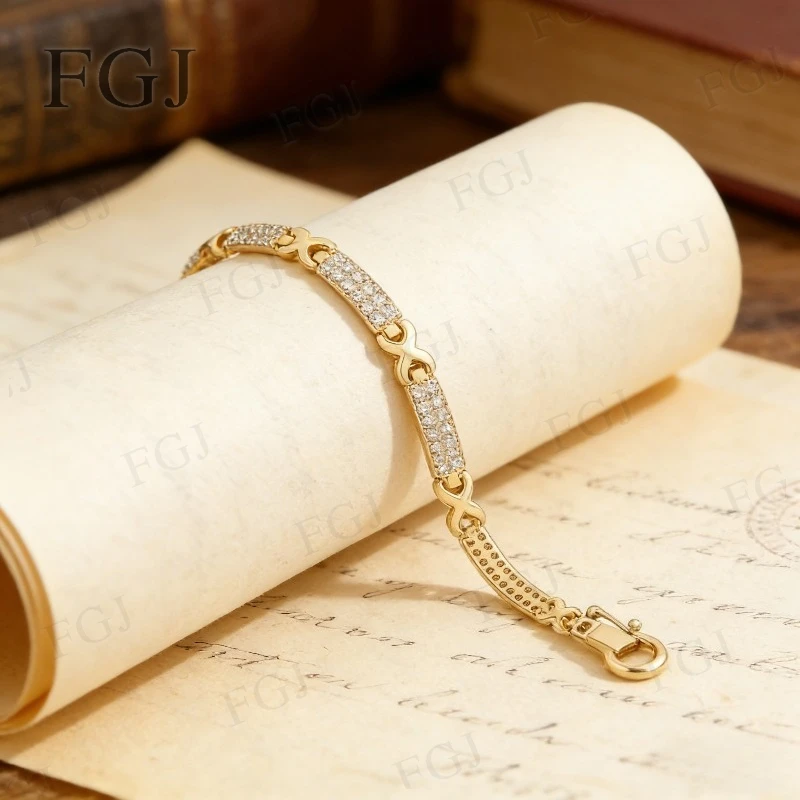 

Сертифицированный GRA браслет из муассанита с двойным рядом, сверкающий, из стерлингового серебра 925 пробы, элегантный браслет для вечеринок, ювелирный подарок