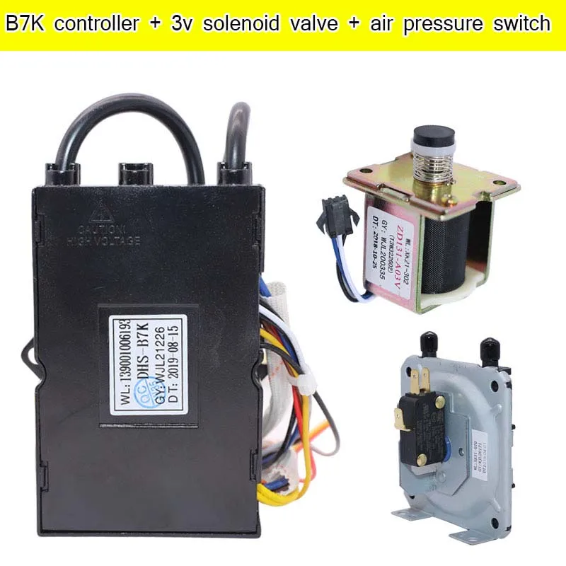 Controller 3V Solenoid Valve Air Pressure Switch DHS-B7K B7A Pulse Igniter For Gas Water Heater