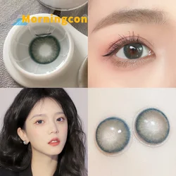Yulan blue  Myopia Prescription Soft Colored Contacts Lenses For Eyes Small Beauty Pupil Make Up Natural Yearly