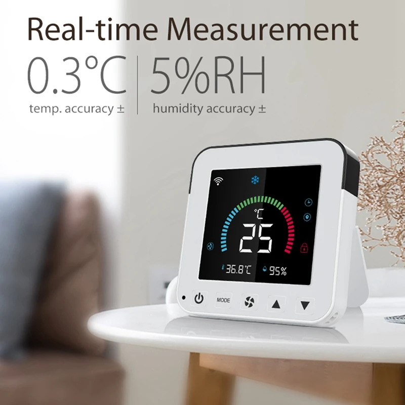 Tuya Smart Life New Wifi Thermostat DC5V Air Conditioner Thermostat Temperature Humidity Sensor