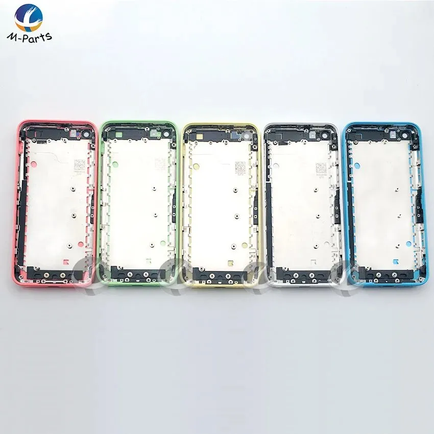 For iphone 5C Back Housing Rear Cover Battery Lid Door Chassis Frame High Quality AAA + Free Battery Sticker & Tool With Logo