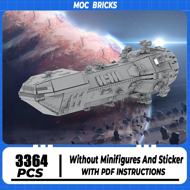 

Звездный фильм Moc, строительные блоки, модель фригата класса люка, технология, кирпичи, модель космического корабля, сделай сам, сборная игрушка, подарки