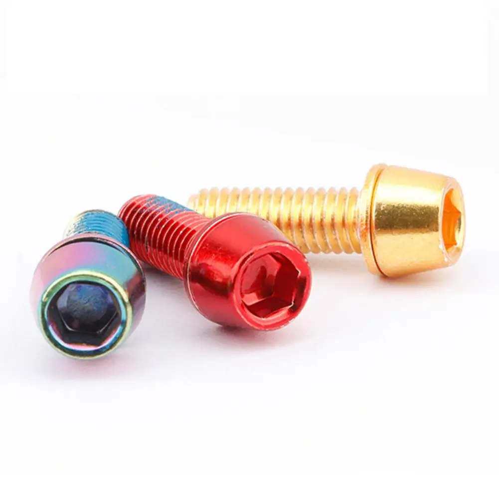 Parafuso para pinça de freio a disco, M6 x 18mm, M6 x 20mm, parafuso de bicicleta MTB, parafusos de bloqueio de manivela para estrada, 6pcs